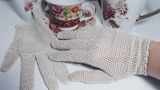 LUVA DE CROCHÊ CROCHET GLOVES  DESTRO [upl. by Skinner]