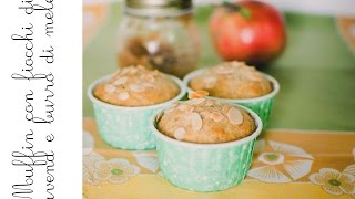 Muffin allavena senza zucchero  Muffin with oat flakes vegan [upl. by Heyde729]