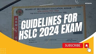 Guidelines for HSLC 2024 Examination [upl. by Anaili511]