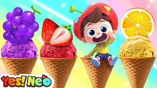 Fruit Ice Cream Song  Ten Little Fruits Song  Learn Numbers  Nursery Rhyme amp Kids Song  Yes Neo [upl. by Attenev562]