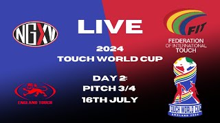 LIVE RUGBY TOUCH WORLD CUP  DAY 2 PITCH 34 [upl. by Yazbak]