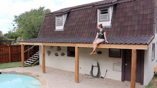 How To Build a Covered Patio  DIY Porch Part 1 [upl. by Koppel]