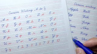 Cursive writing a to z  Cursive writing words a to z  Cursive letter abcd  Cursive handwriting pr [upl. by Olson]