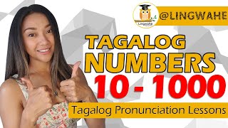 Tagalog Pronunciation Tagalog numbers from 10s to 1000 [upl. by Novy]