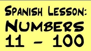 Spanish Lesson Numbers 11100 [upl. by Jeth807]