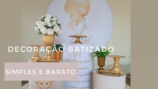 decoração batizado simples e barato festabatizado [upl. by Wolpert]