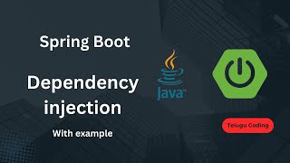 Spring boot dependency injection  Example  Telugu coding [upl. by Eilhsa]