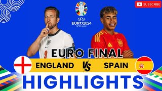 Spain Vs England Euro 2024 Final  Euro 2024 Final highlights  Euro Highlights [upl. by Millhon]