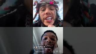 6ix9ine amp 600Breezy get heated on Insta Live [upl. by Tidwell]