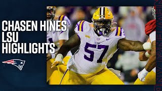 Chasen Hines College Highlights LSU OL  New England Patriots 2022 NFL Draft Pick [upl. by Aiket]