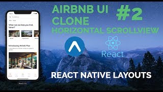 2 Airbnb UI  React Native  Horizontal ScrollView  Layout Series  Expo [upl. by Vitek]