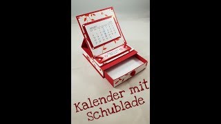 Tutorial Tischkalender mit Schublade [upl. by Olaznog]