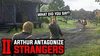 Arthur Antagonize Strangers Compilation Harassing People in Valentine  Red Dead Redemption 2 [upl. by Nilat337]