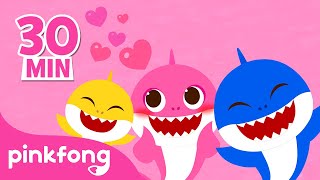 Linda Tiburón Mamá y más canciones para niños  Tiburón Bebé  Pinkfong Canciones Infantiles [upl. by Vannie]