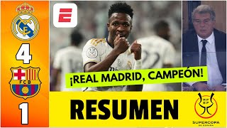 REAL MADRID HUMILLÓ 41 al BARCELONA con HATTRICK de VINICIUS y es CAMPEÓN  Supercopa de España [upl. by Fiel]