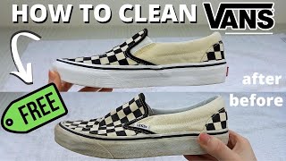 HOW TO CLEAN VANS at home for FREE [upl. by Tonl]