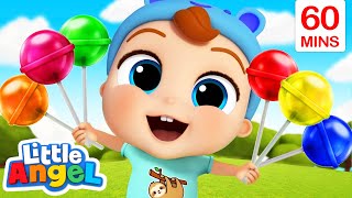 Lollipop Color Song  Little Angel  Moonbug Kids  Fun Stories and Colors [upl. by Nyer888]