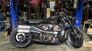 Full exhaust system on a 2024 Harley Davidson Sportster S [upl. by Connor]