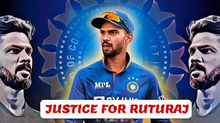 Justice For Rituraj Gaikwad  India Cricket  Story Of Cricket [upl. by Cardon887]