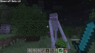 Minecraft Beta 18 AlbinoWhite Enderman [upl. by Cirdet]