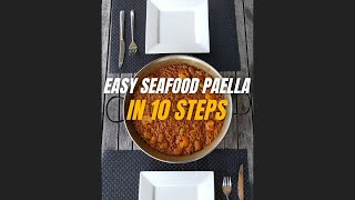 Easy Seafood Paella in 10 steps [upl. by Sordnaxela]