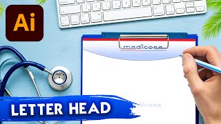 How to Design Letter Head In Illustrator CC URDUHINDI [upl. by Bethany]