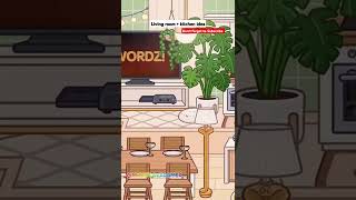 Living room  kitchen idea  Toca boca house ideas  Toca boca [upl. by Idleman]