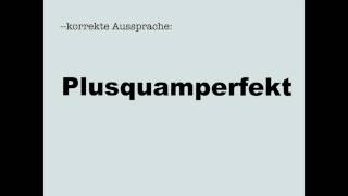 Korrekte Aussprache Plusquamperfekt [upl. by Risay85]