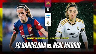 Barcelona vs Real Madrid  Liga F 202324 Matchday 9 Full Match [upl. by Rothwell61]