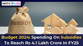 Spending On Major Subsidies To Reach Rs 41 Lakh Crore In FY25 Economists  NDTV Profit [upl. by Zima314]