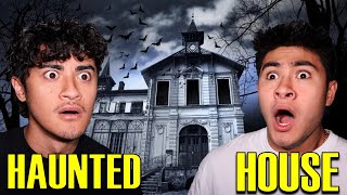 24 HOUR OVERNIGHT CHALLENGE IN HAUNTED HOUSE CAUGHT [upl. by Faletti]