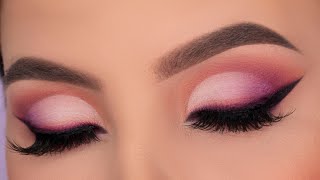 Summer Inspired Cut Crease  Quarantine Glam Makeup [upl. by Dulcea816]