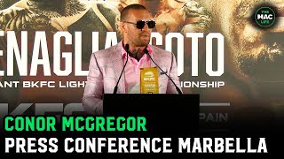 Conor McGregor Press Conference Im not just watching Im a PlayerManager in BKFC [upl. by Eelyac]