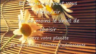 Un peu dInnocence  Isabelle Boulay Paroles [upl. by Ahiel320]