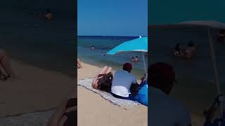 🇪🇸 4K Summer Vibes Walking Barceloneta Beach Barcelona ☀️ beach 4k travel walking [upl. by Kcire]