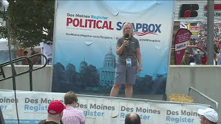 Two Libertarian candidates address ballot objections at Iowa State Fair [upl. by Ailb]