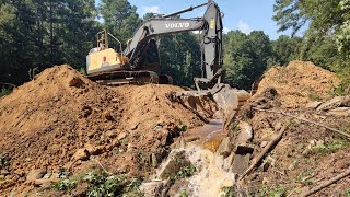 Busting This Pond Dam In Order To Rebuild It [upl. by Linzy]