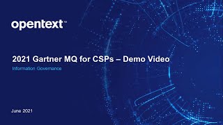 OpenText Extended ECM Use Case Video Information Governance [upl. by Maclaine]