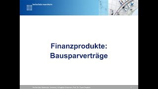 Bausparverträge [upl. by Lief]