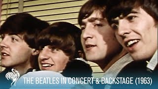 The Beatles Singing in Concert amp Backstage w the Fab Four 1963  British Pathé [upl. by Hada]