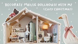 Decorate Maileg Dollhouse with me Cozy Christmas Vlog 3 [upl. by Emlen]