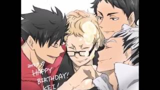 Tsukishima x Kuroo x Akaashi x Bokuto [upl. by Eleynad]