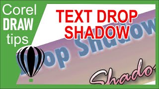 Using text drop shadow in CorelDraw [upl. by Didi]