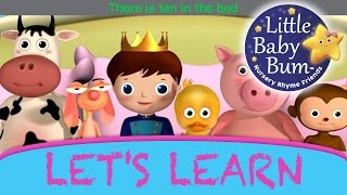 Learn with Little Baby Bum  Ten In The Bed  Nursery Rhymes for Babies  Songs for Kids [upl. by Yk]