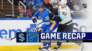 Kraken  Blues 1014  NHL Highlights 2023 [upl. by Ackerley]