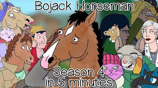 Bojack Horseman explained in 5 minutes Season 4 [upl. by Airdnekal]