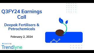 Deepak Fertilisers amp Petrochemicals Corporation Earnings Call for Q3FY24 [upl. by Hedy]