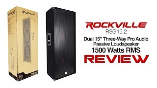 Rockville  RSG152 Dual 15quot PA Speakers Review [upl. by Oirasan]