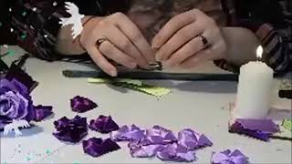 Cum sa realizezi flori din panglica de satin  how to  tutorial flori din saten [upl. by Aryahay]