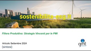 Sostenibilità nella Filiera Produttiva Strategie Vincenti per le PMI [upl. by Ireva]